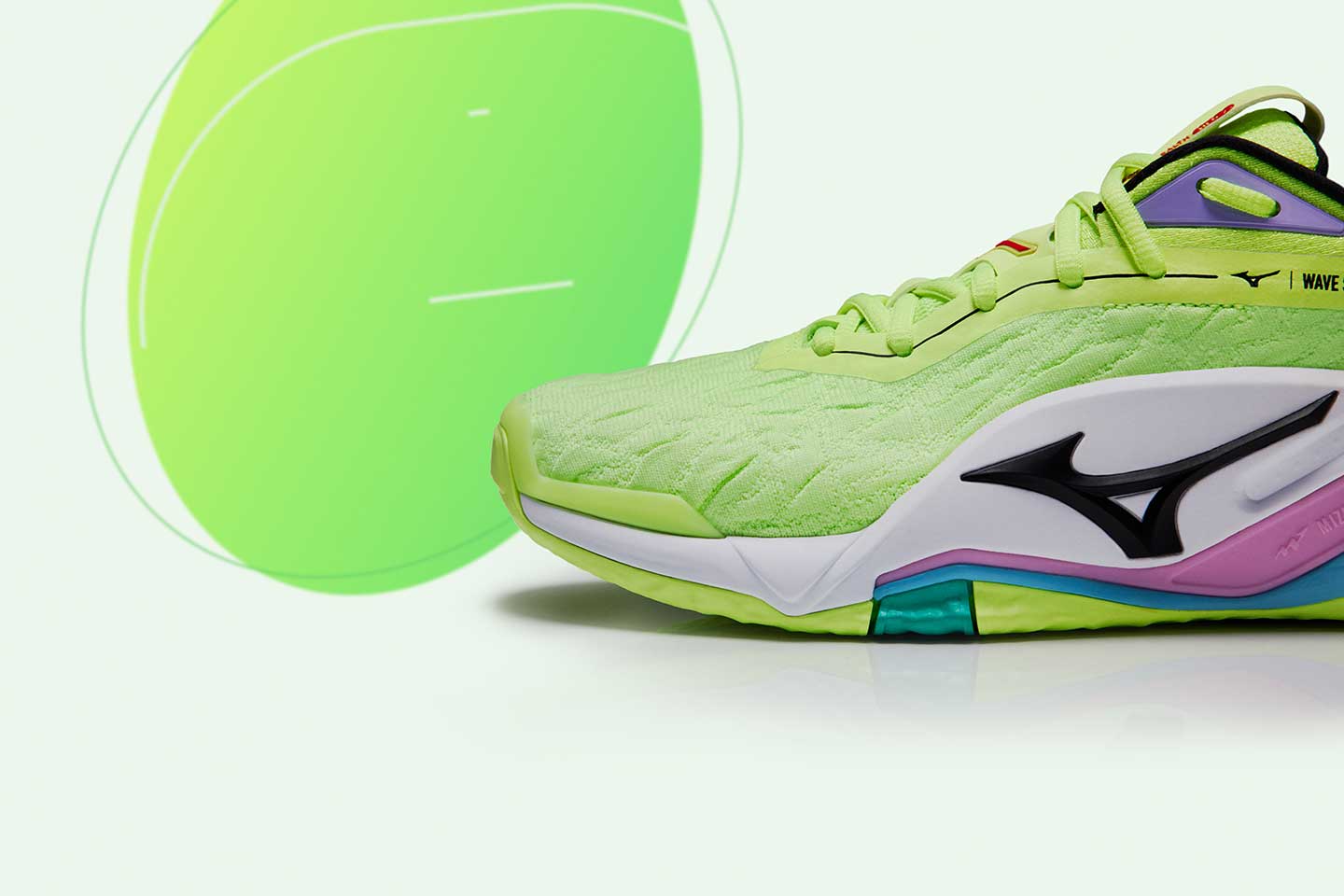 AW24 Mizuno Wave Stealth Neo 2 Funky Lime UNI 003 With design